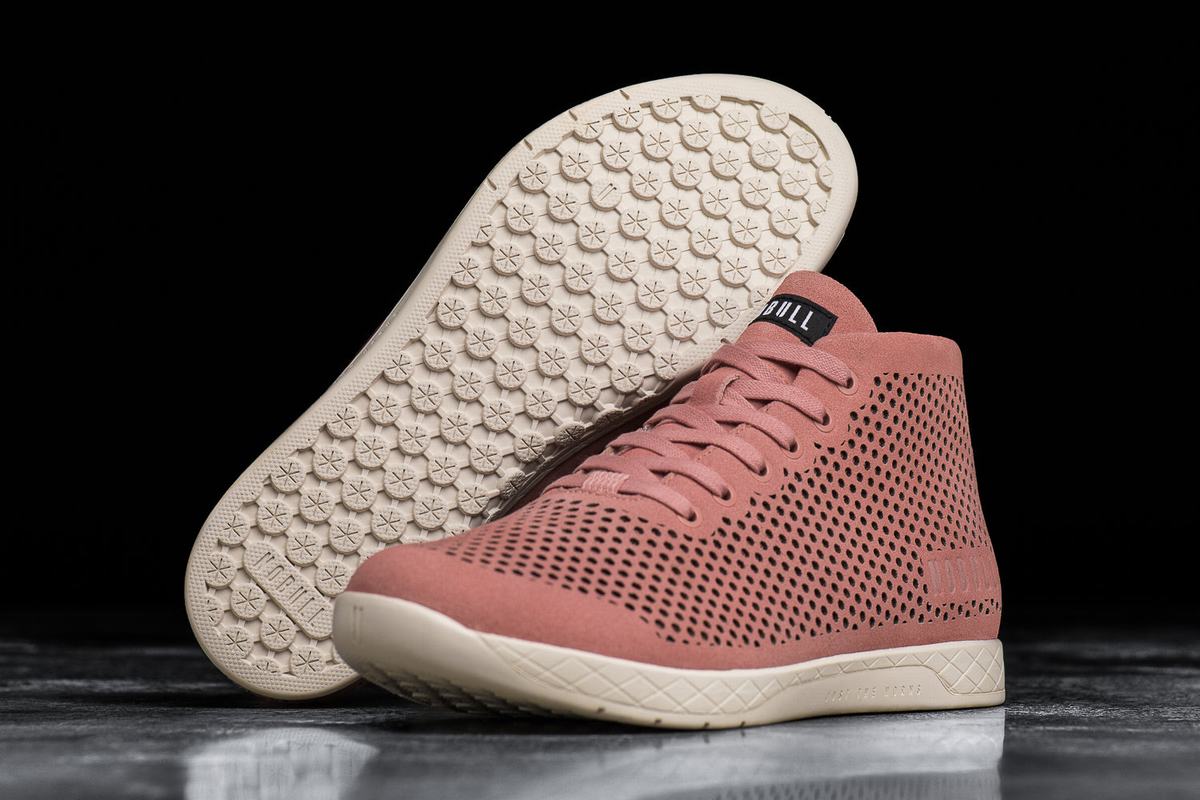 Nobull Suede Mid Women's Trainers Rose | Australia (IB9364)